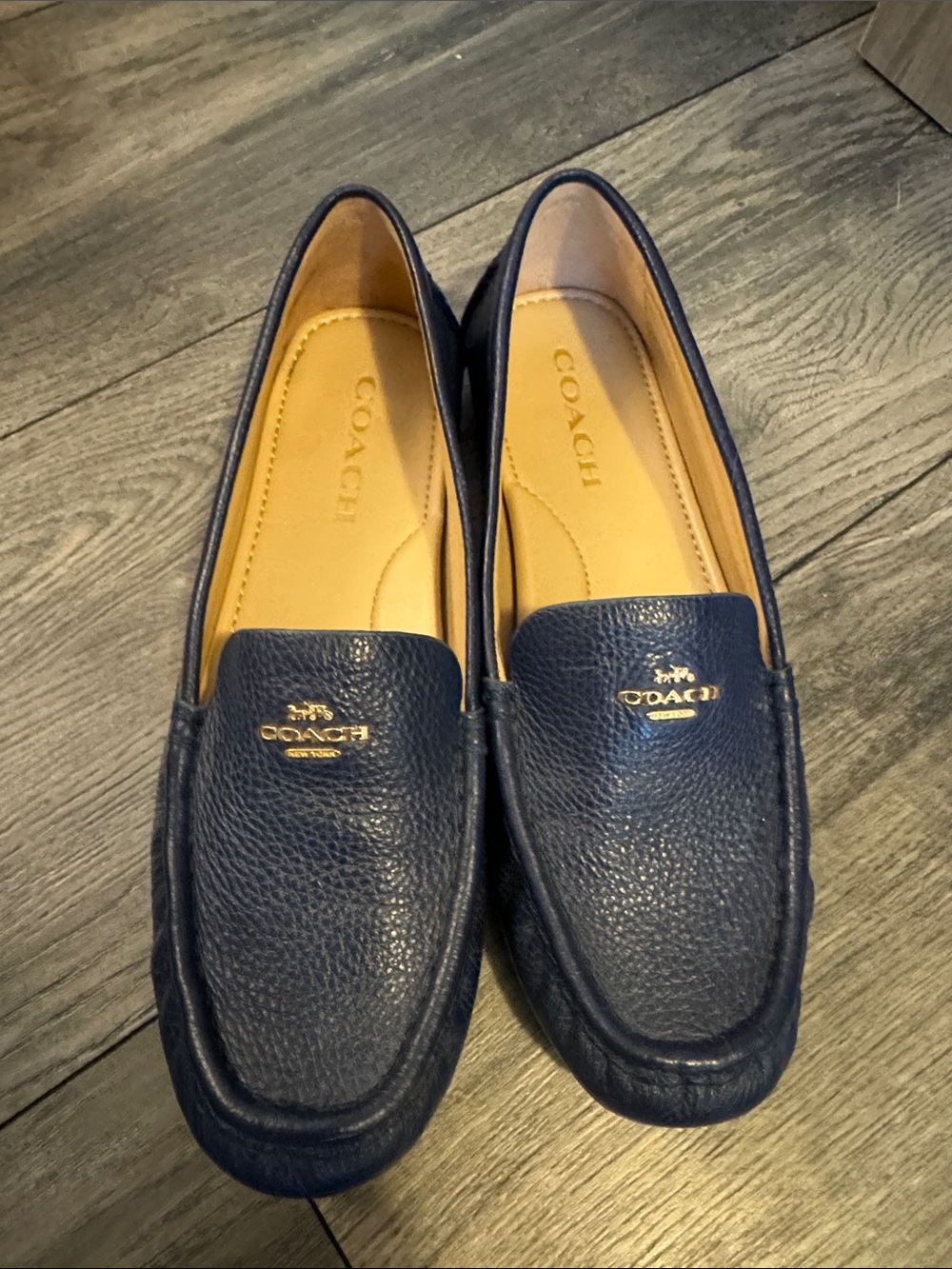 COACH Women’s Marley Driver Loafers Navy Blue size 8